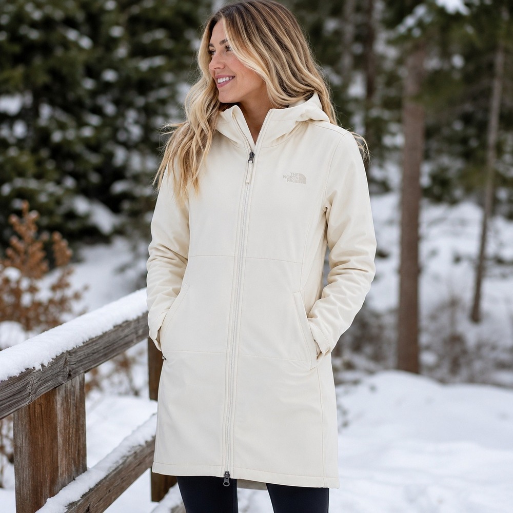 The North Face Sherpa Lined Softshell Parka Gardenia White Women's S NWT